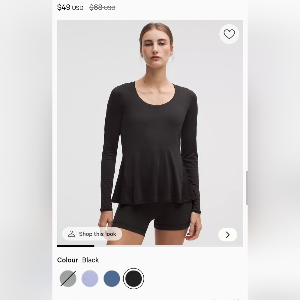 Lululemon Lightweight Flowy Hem Shirt, M